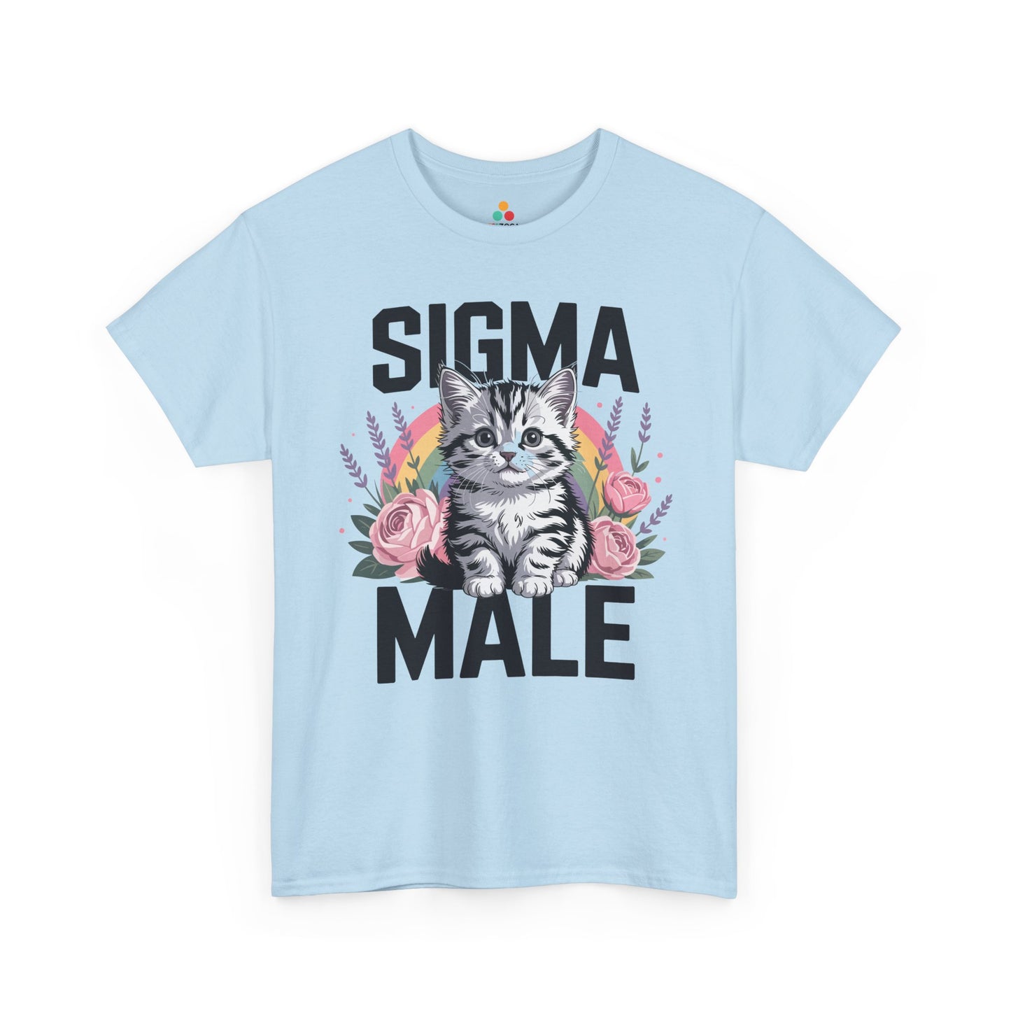 TEEZOCA t-shirt for funny shirt for boyfriend shoppers with ironic mens cat tee style and floral kitten graphic.

