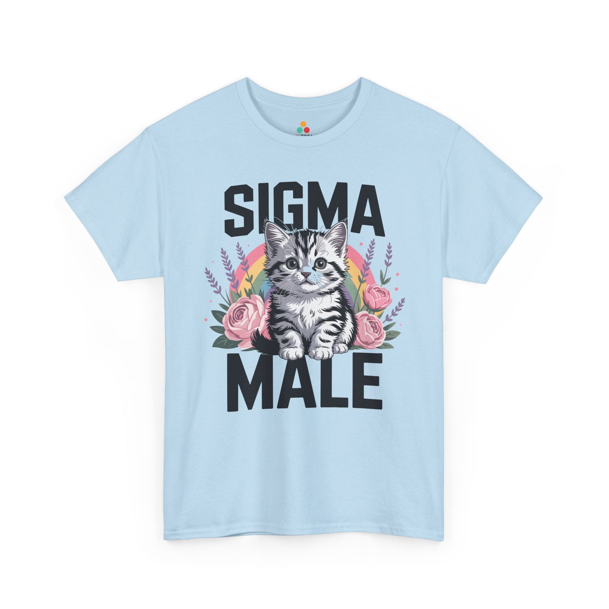 TEEZOCA t-shirt for funny shirt for boyfriend shoppers with ironic mens cat tee style and floral kitten graphic.
