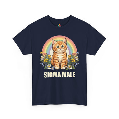 TEEZOCA t-shirt for funny shirt for boyfriend shoppers with ironic mens cat tee style and rainbow kitten graphic.
