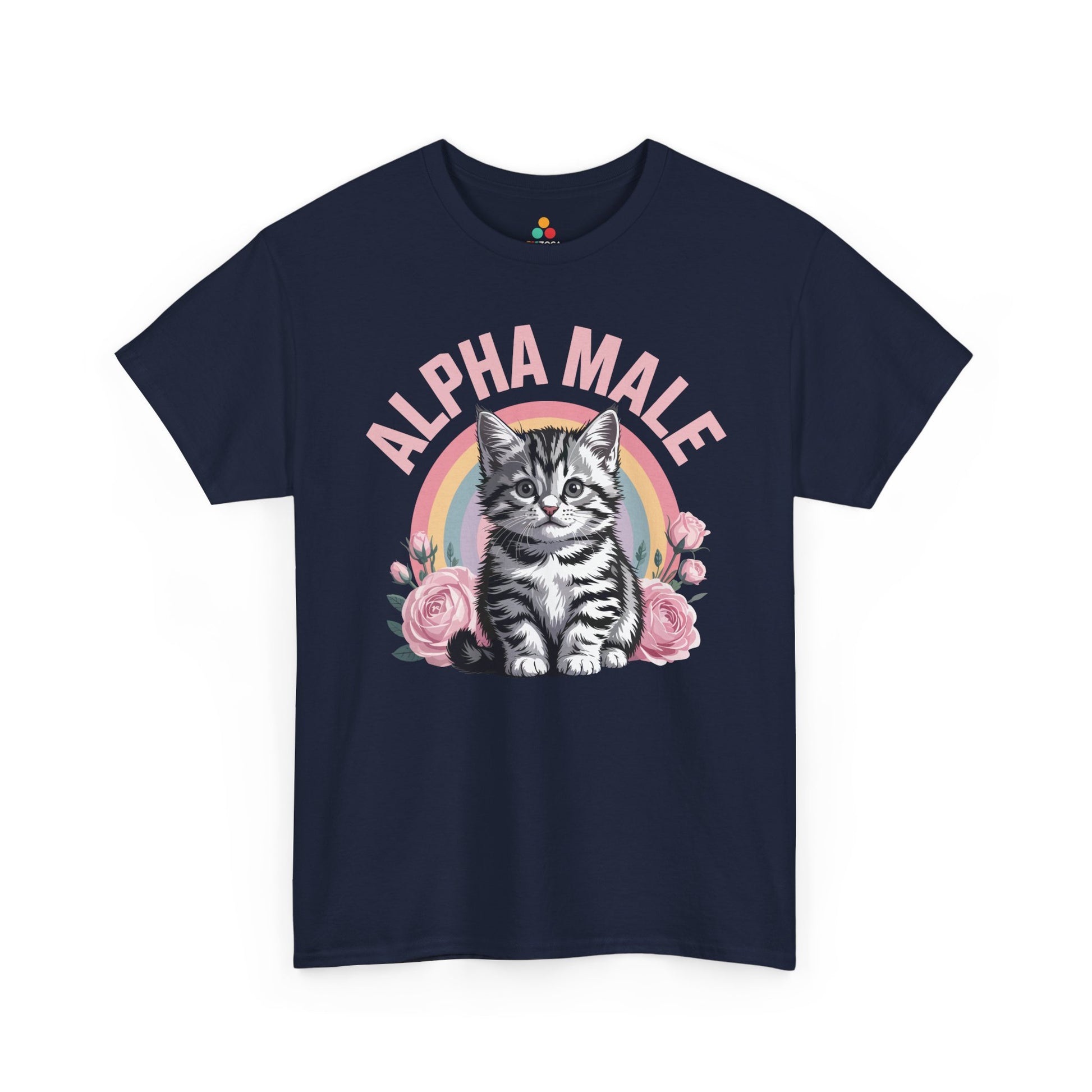 TEEZOCA t-shirt for funny shirt for boyfriend shoppers with sarcastic cat lover artwork and pink vintage-style details.
