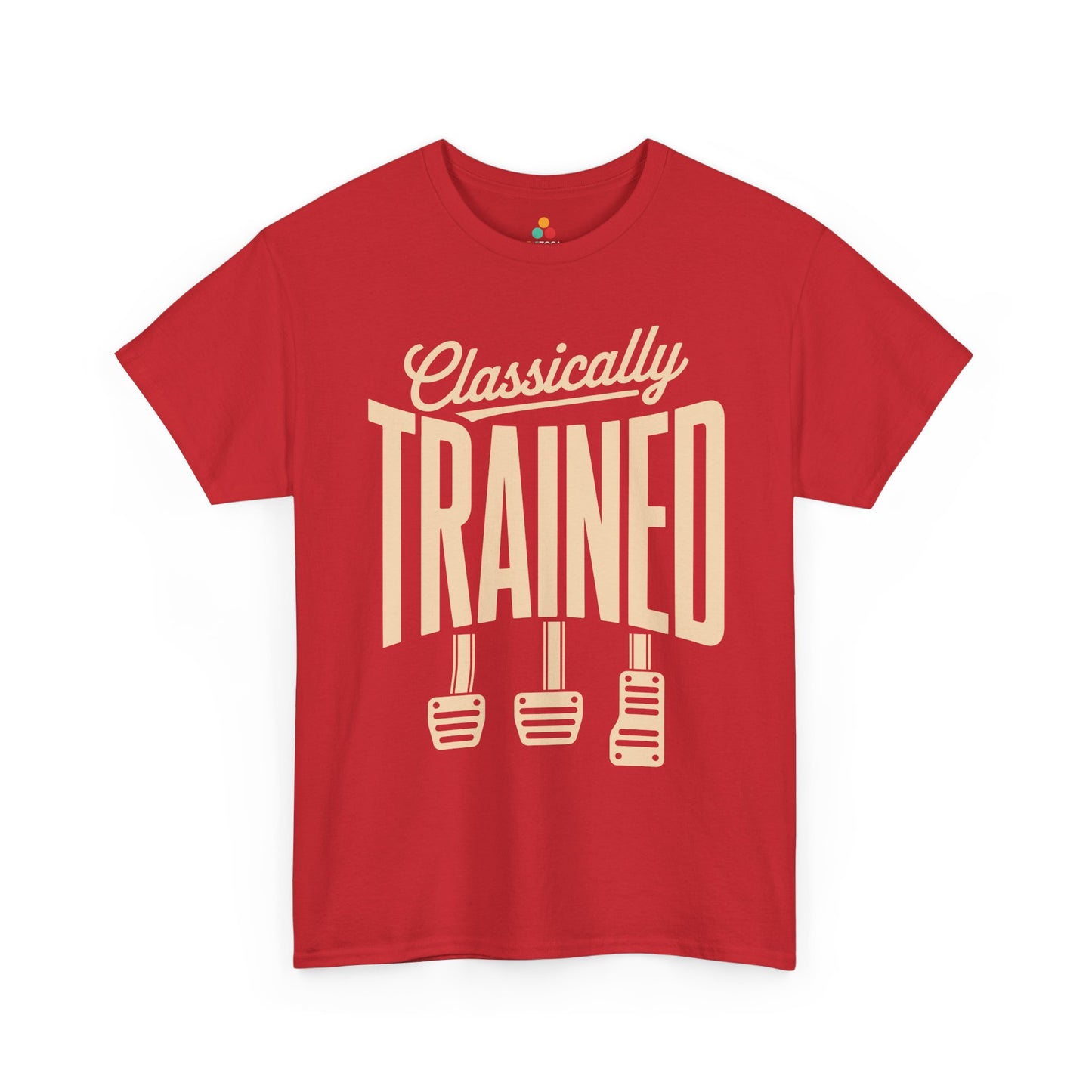 TEEZOCA t-shirt for gift for car guy shoppers with funny gearhead shirt attitude and manual pedal graphics.
