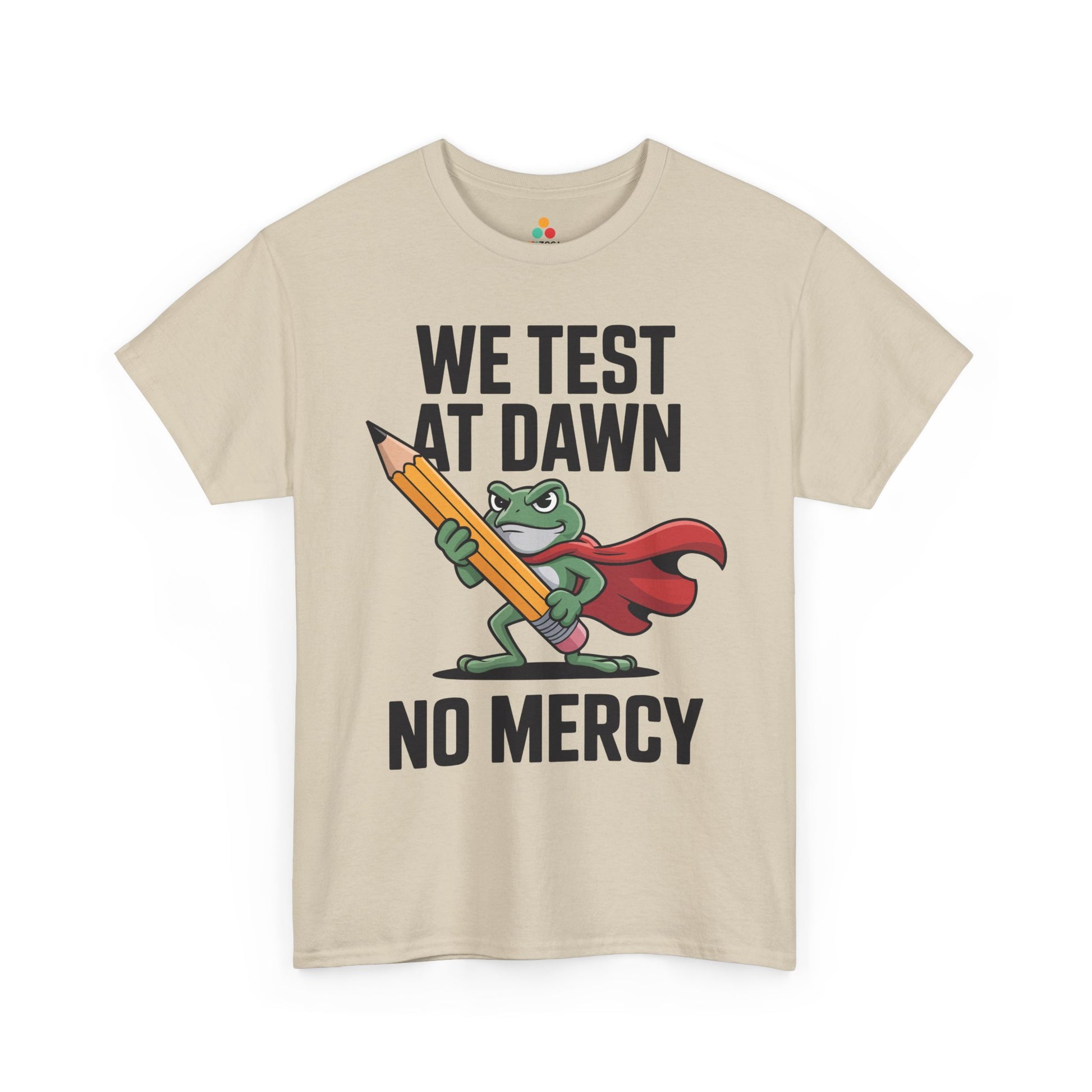 Funny Teacher Shirt We Test at Dawn Frog Unisex T-shirt | TEEZOCA 