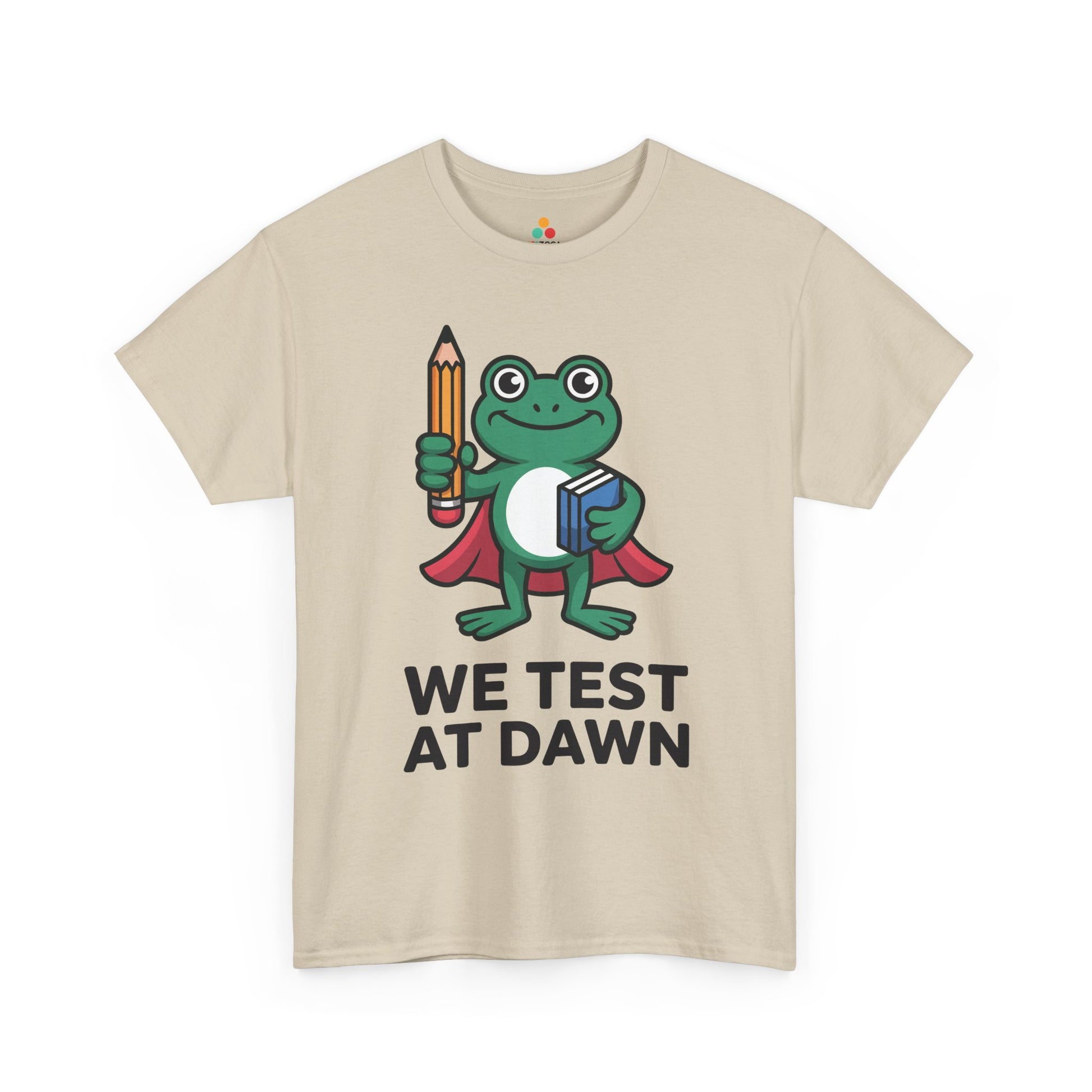 Funny Teacher Shirt We Test at Dawn Frog Unisex T-shirt | TEEZOCA 