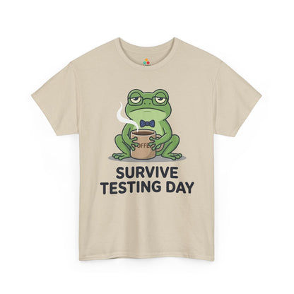Funny Teacher Shirt State Testing Frog Coffee Unisex T-shirt | TEEZOCA 