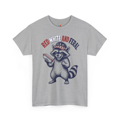 TEEZOCA t-shirt idea for July 4 Shirts with a wild-eyed raccoon, stars-and-stripes hat, and backyard BBQ energy.
