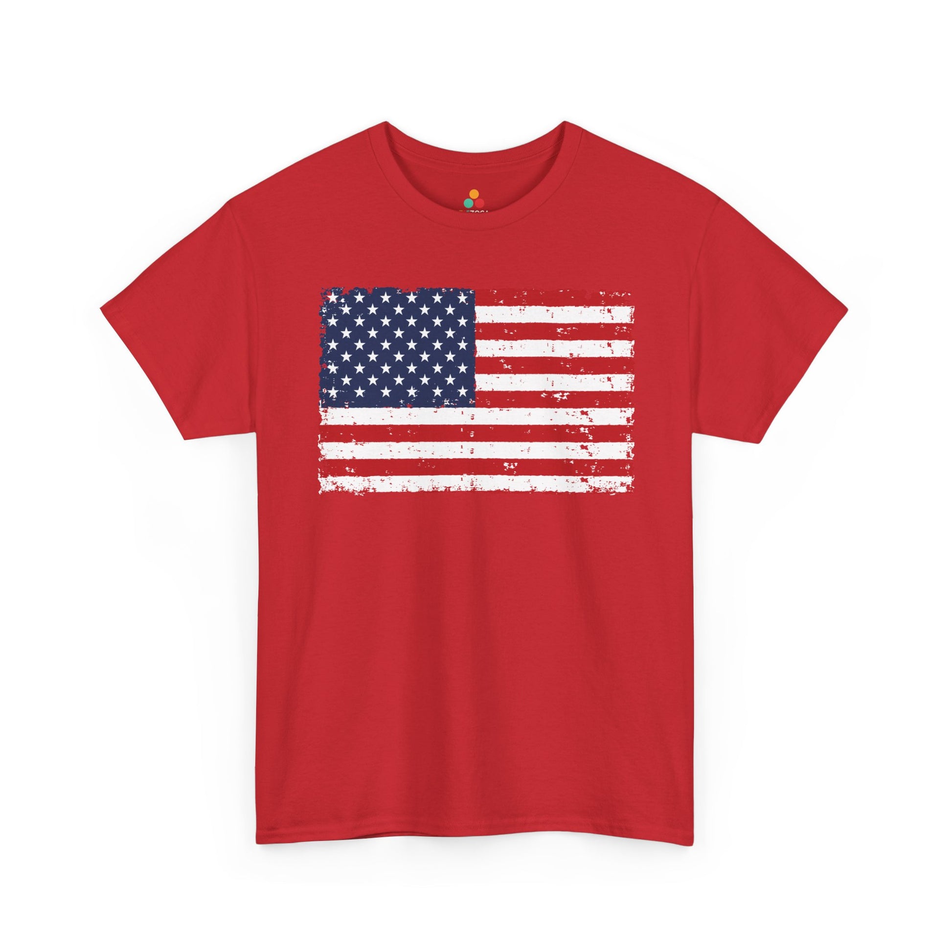 TEEZOCA t-shirt with a USA flag shirt design made for Independence Day, Memorial Day, and everyday American pride.
