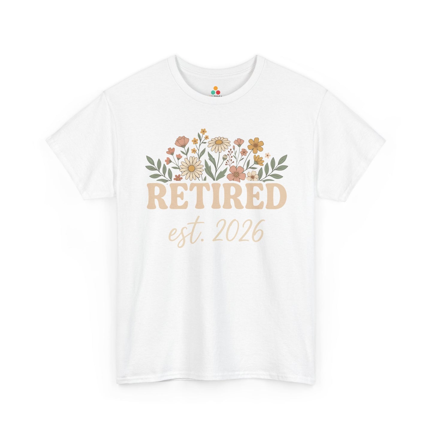 Retired Est 2026 Floral Unisex T-shirt Aesthetic Retirement Gift Shirt | TEEZOCA 
