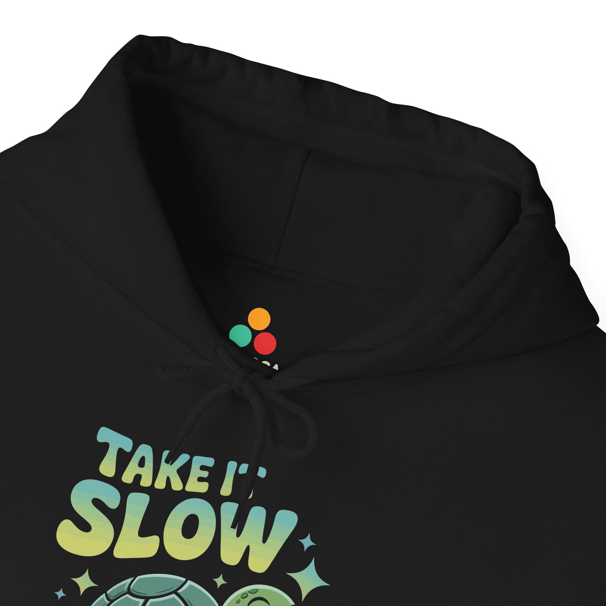 TEEZOCA take it slow turtle Unisex Heavy Blend Hoodie illustration