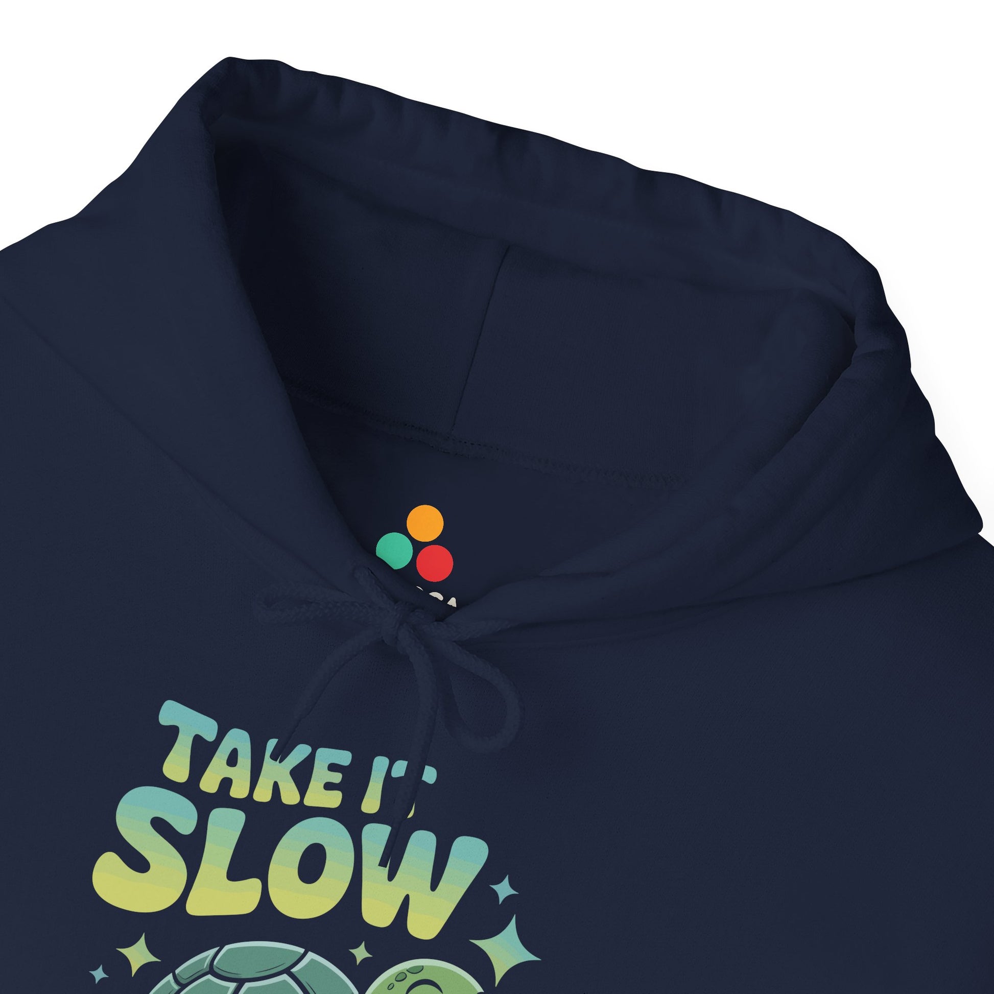 TEEZOCA take it slow turtle Unisex Heavy Blend Hoodie illustration - Take It Slow Turtle Illustration Unisex Heavy Blend Hoodie | TEEZOCA 