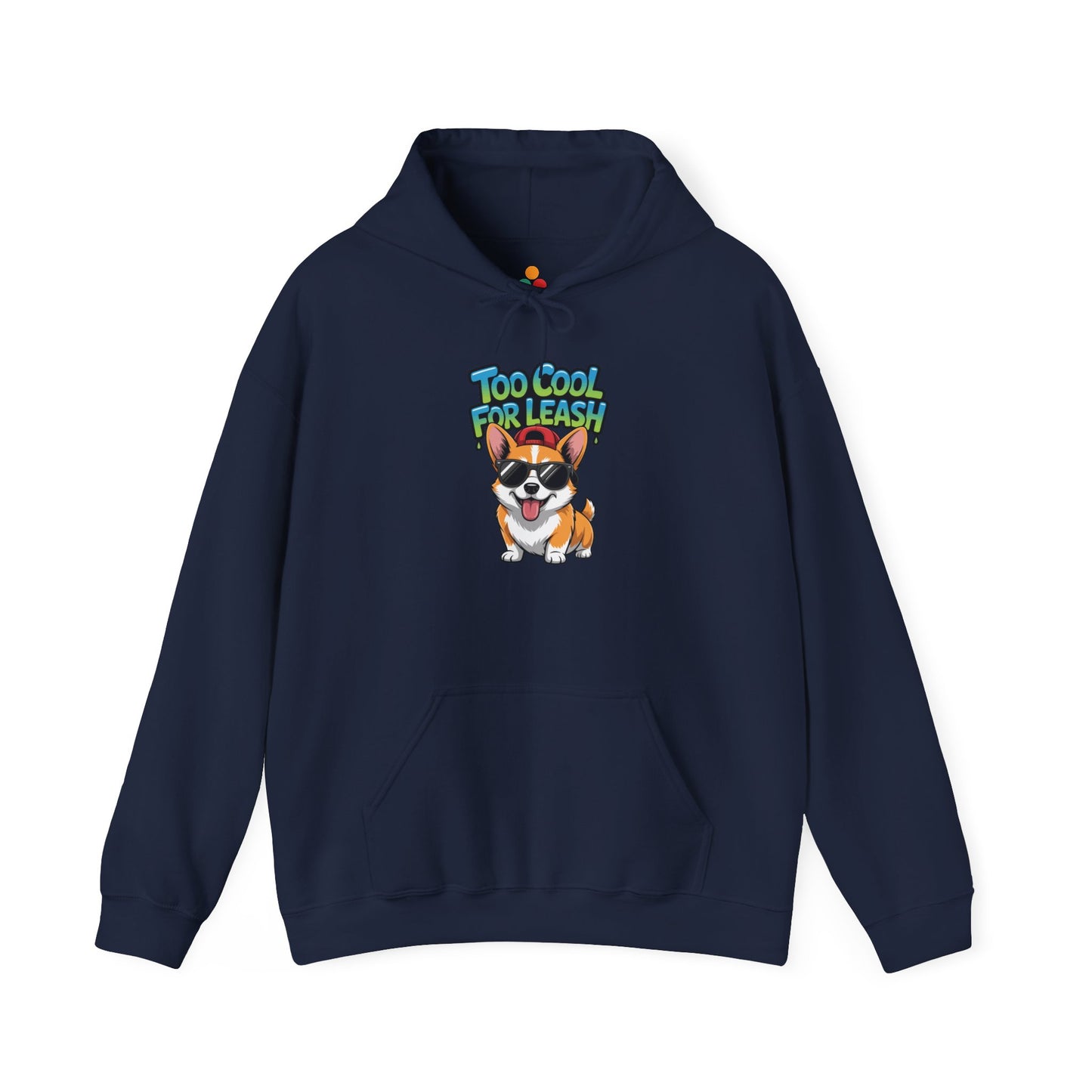 Too Cool For Leash Corgi Graphic Unisex Heavy Blend Hoodie | TEEZOCA 
