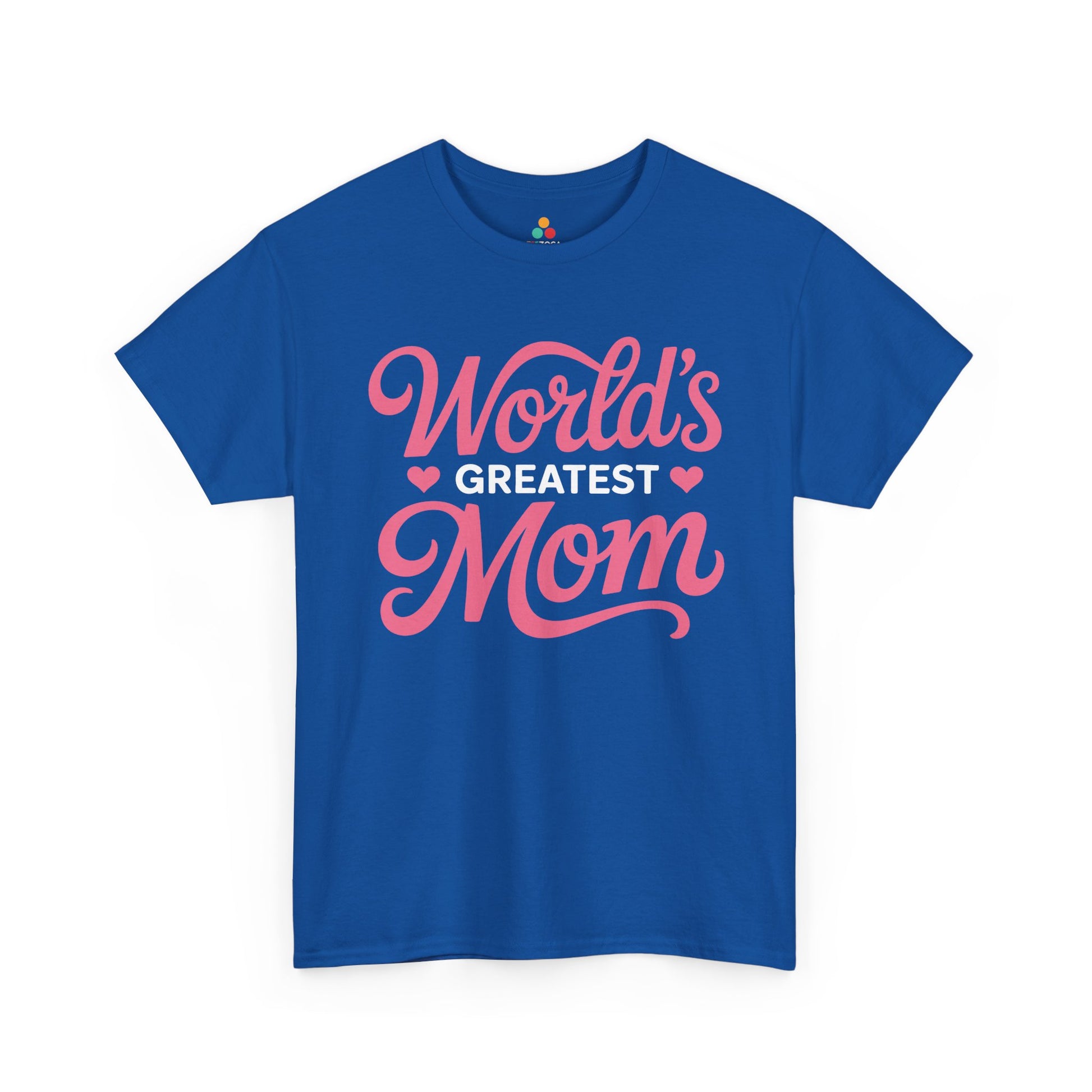 World’s Greatest Mom Women's T-shirt Mother's Day Gift Pink Script | TEEZOCA 