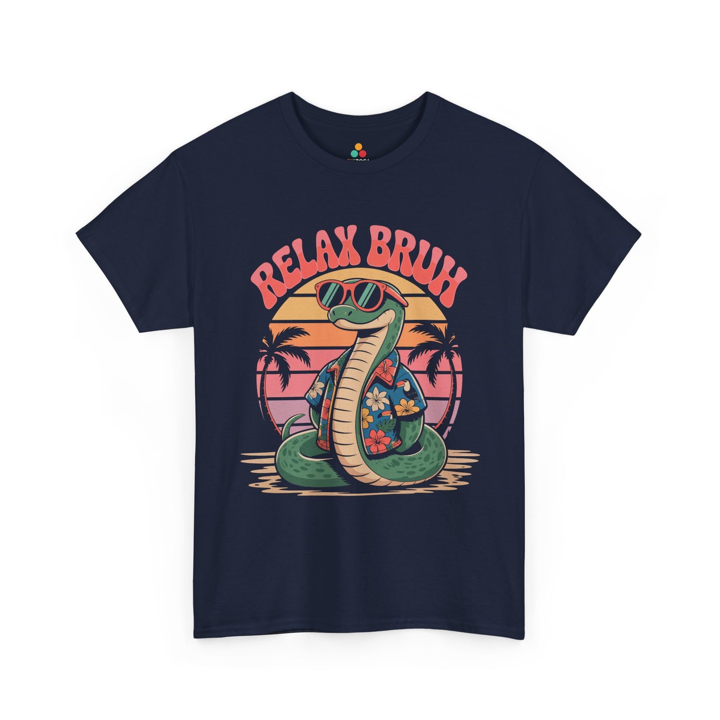 Relax Bruh Snake Vintage Tropical Cobra Graphic T-Shirt | TEEZOCA 