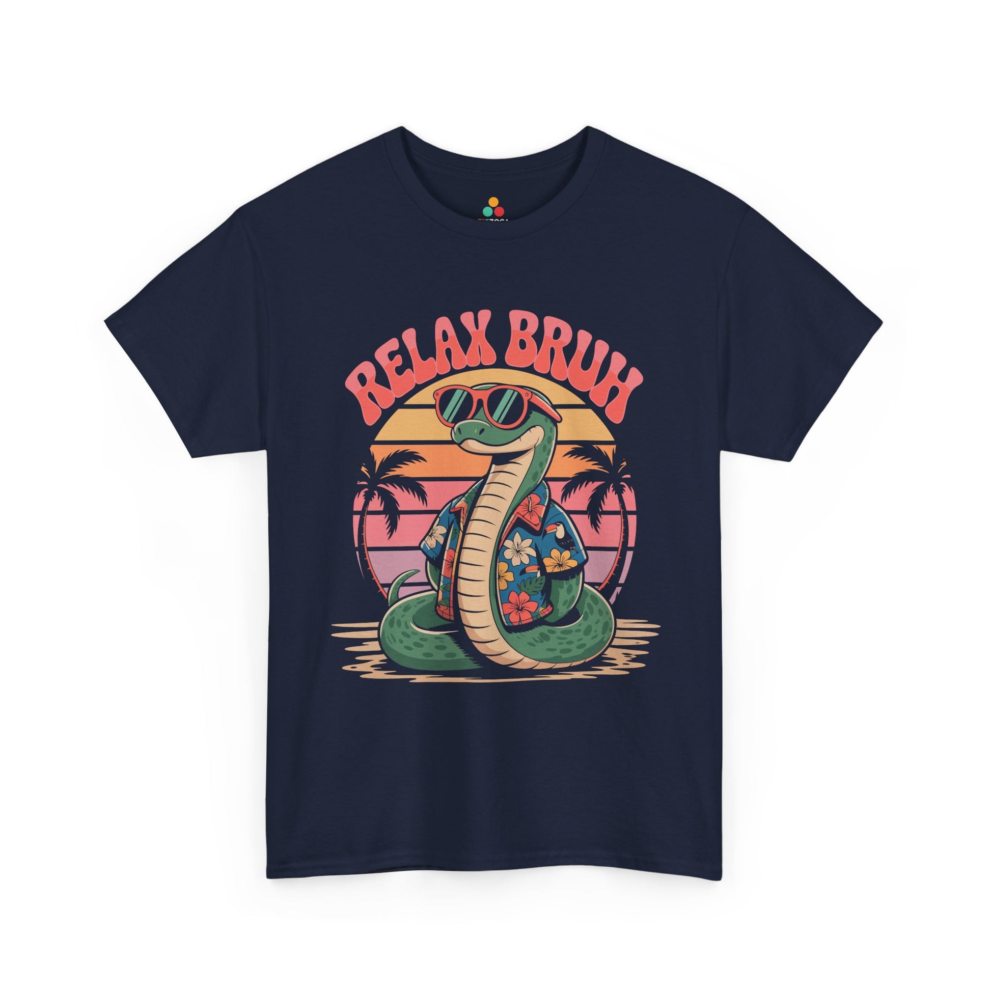 Relax Bruh Snake Vintage Tropical Cobra Graphic T-Shirt | TEEZOCA 