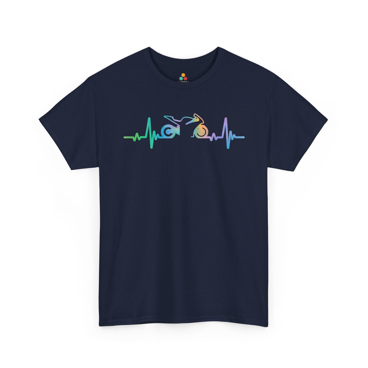 Motorcycle Heartbeat Rider Graphic Unisex T-shirt | TEEZOCA 