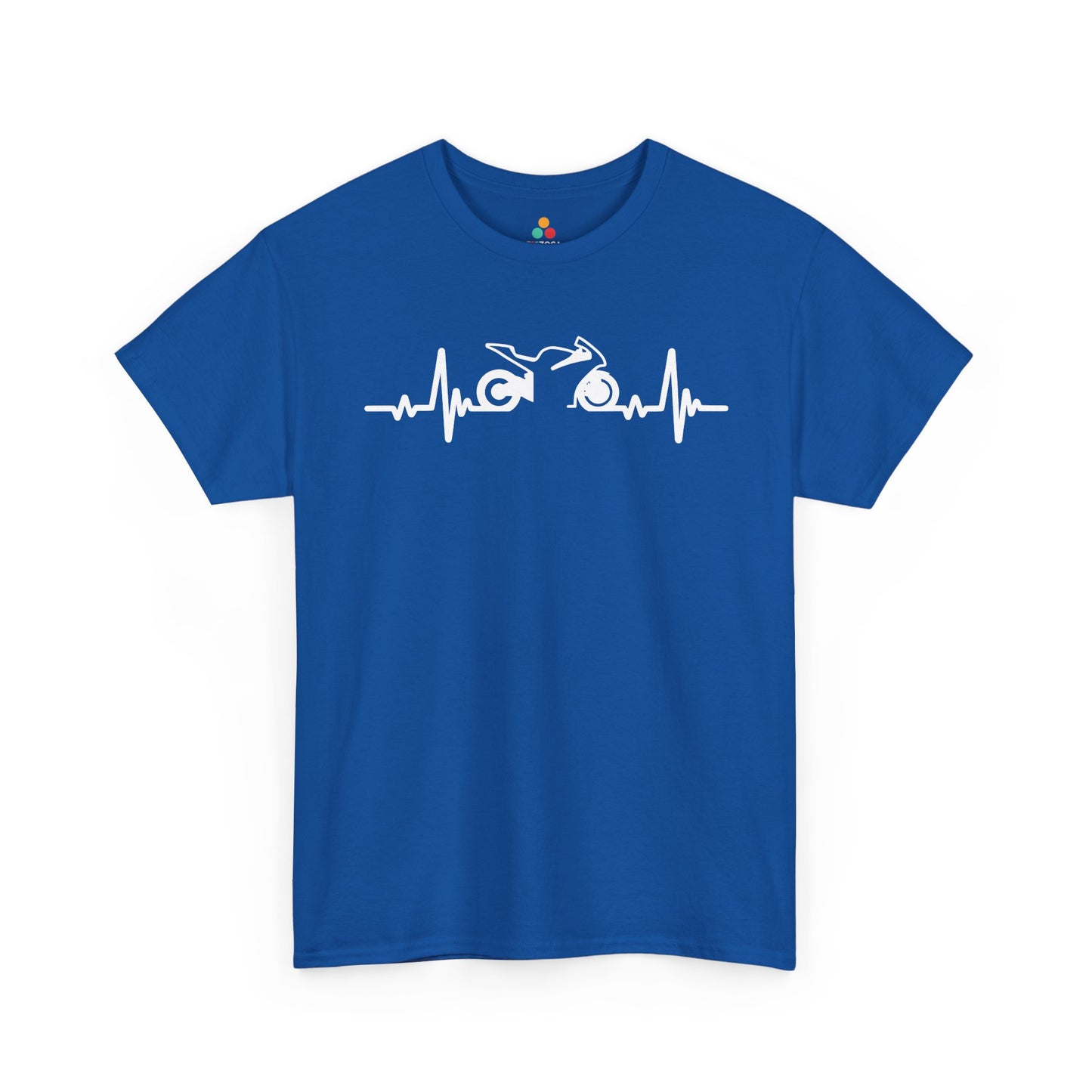 Minimalist Motorcycle Heartbeat Graphic Unisex T-shirt | TEEZOCA 