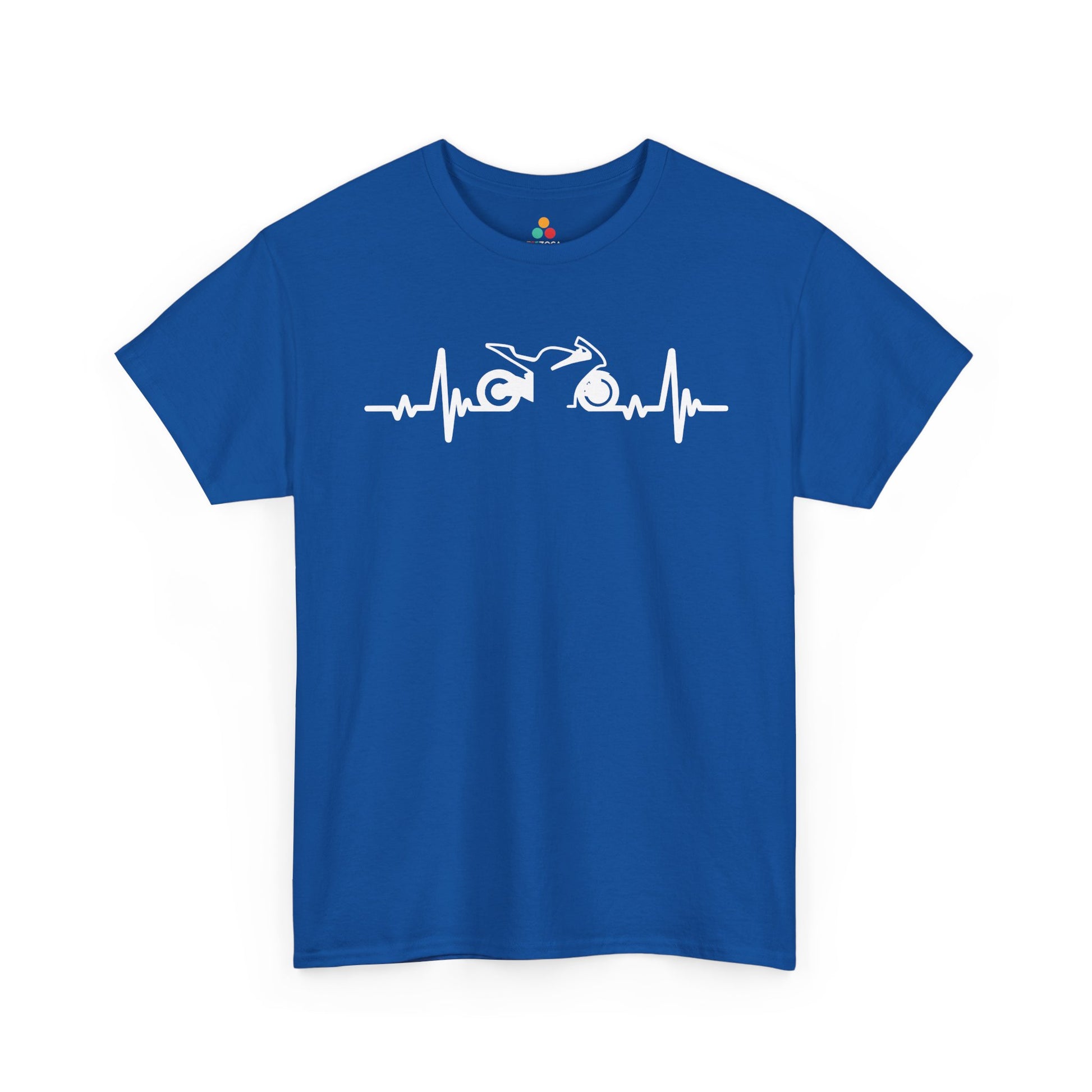 Minimalist Motorcycle Heartbeat Graphic Unisex T-shirt | TEEZOCA 