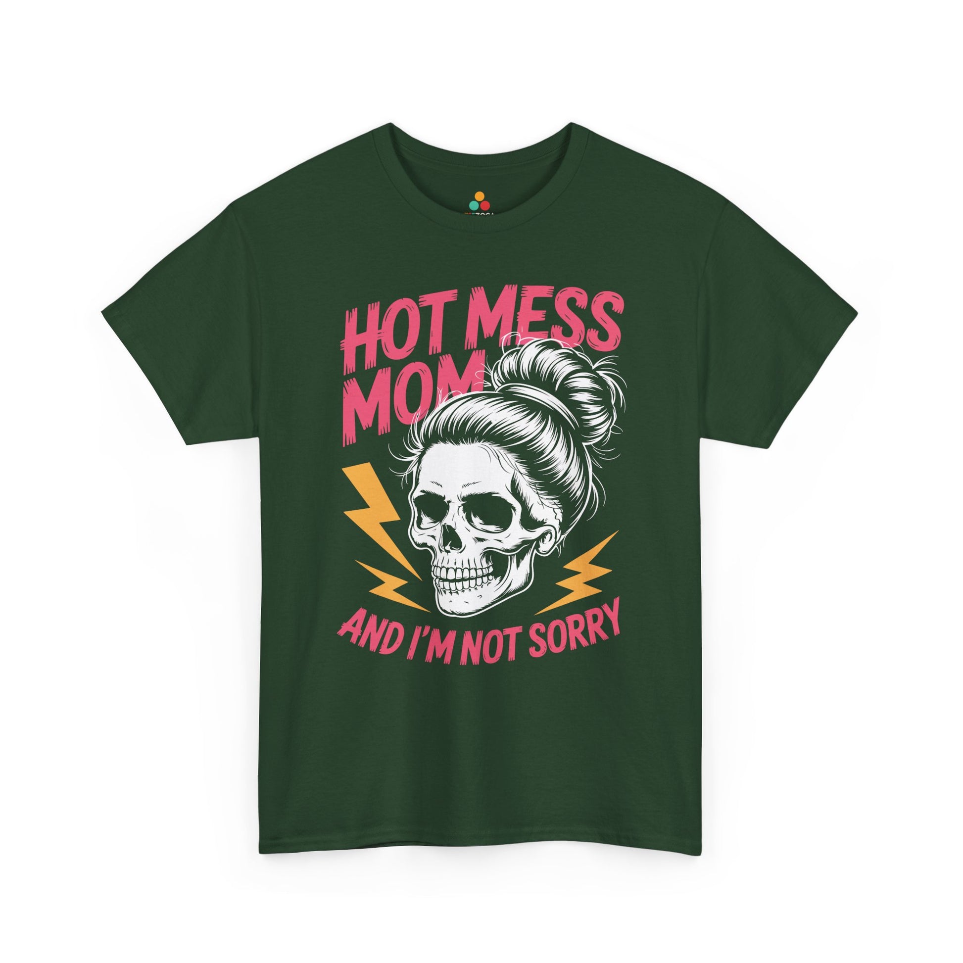 Hot Mess Mom Women's T-shirt Bold Funny Mom Life Mother's Day Gift | TEEZOCA 