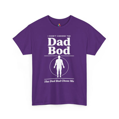 TEEZOCA unique dad shirts Unisex T-shirt with dad bod figure graphic and funny quote.
