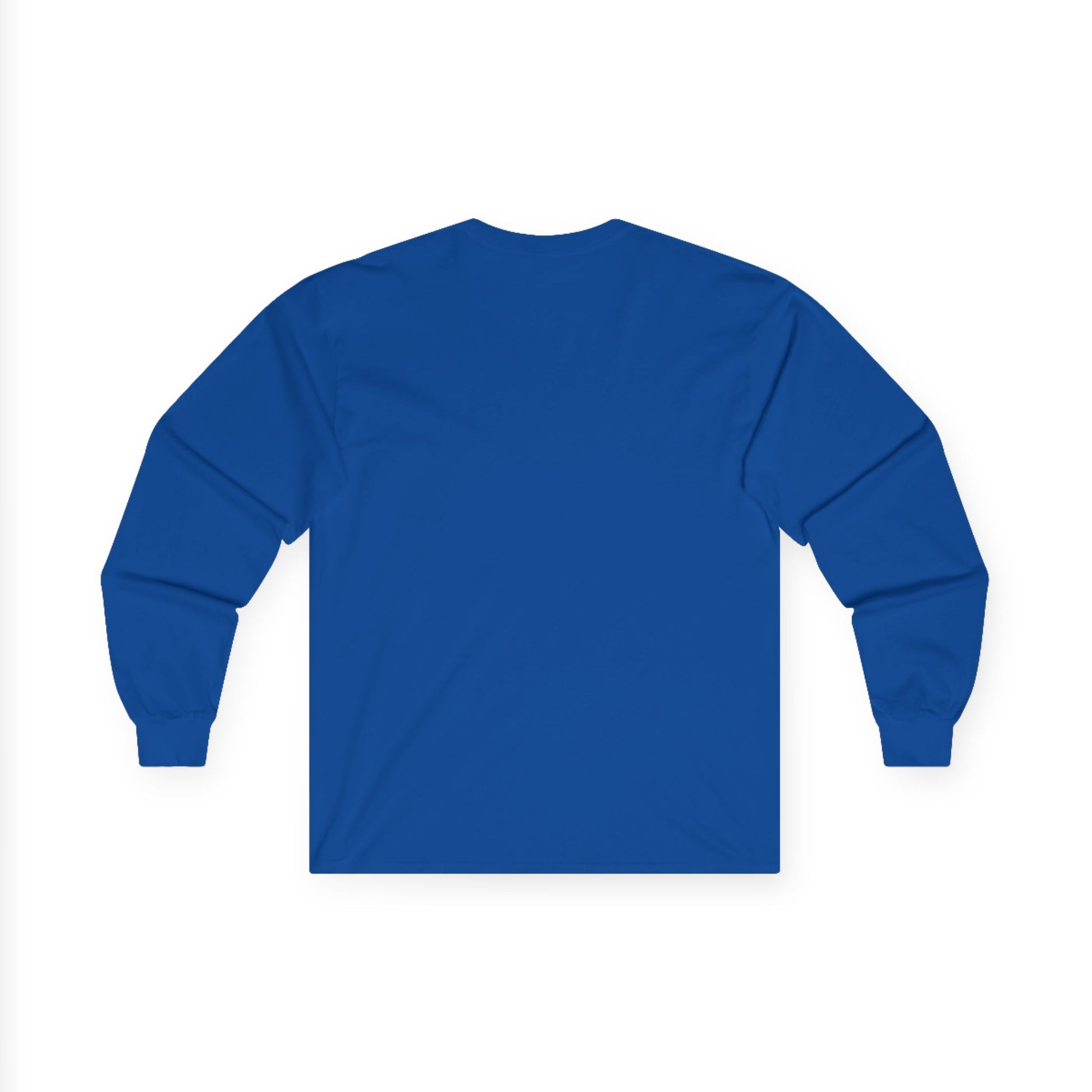 TEEZOCA unisex long-sleeve t-shirt featuring scorpio constellation inspired design Blue long-sleeve shirt on a white background