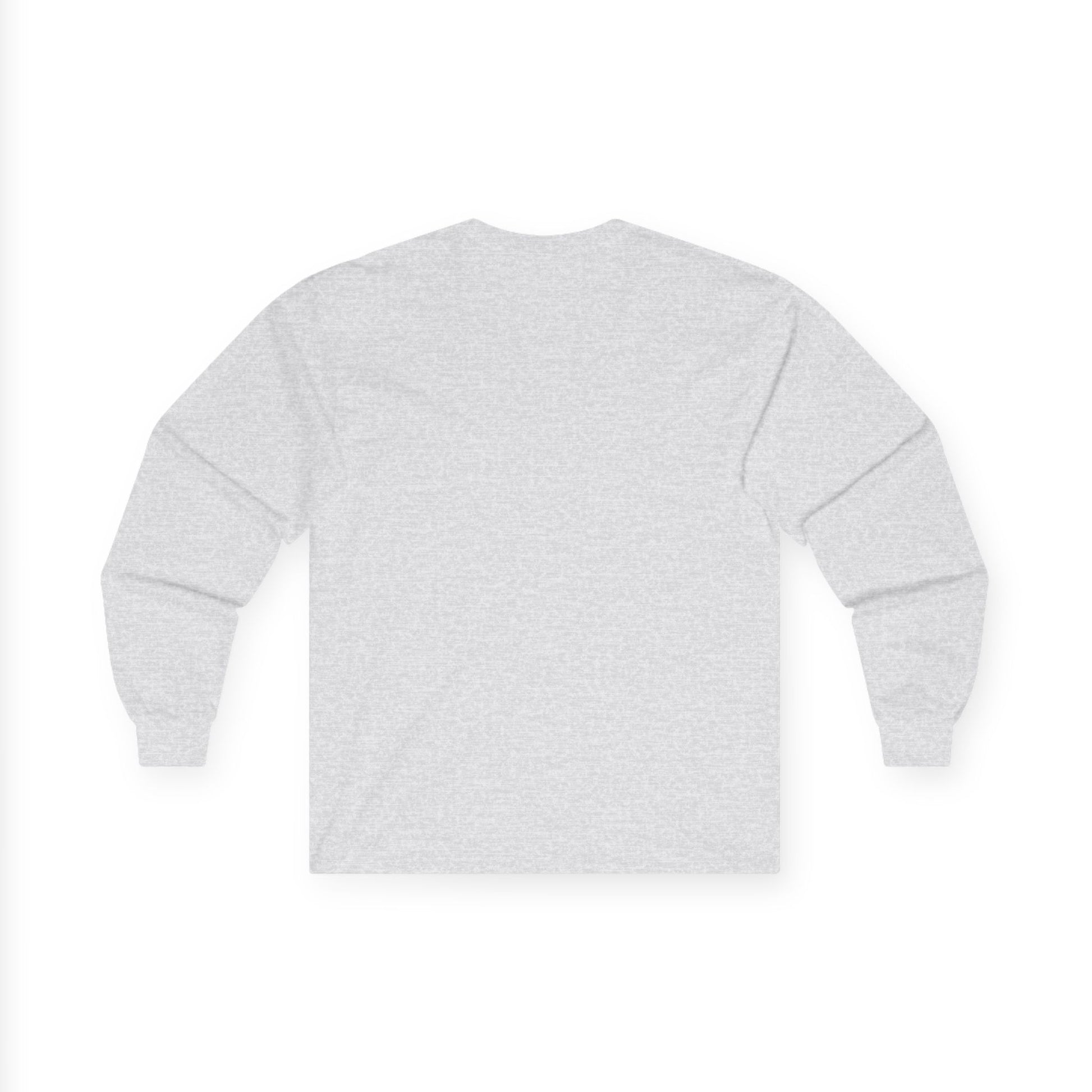 TEEZOCA unisex long-sleeve t-shirt with soft but strong emotional strength design Gray sweatshirt on a white background
