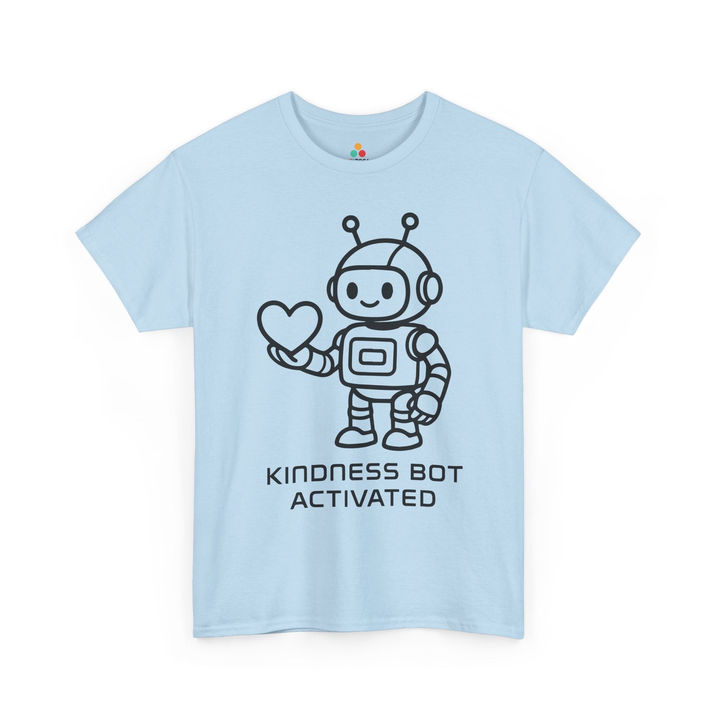 TEEZOCA unity day kindness Unisex T-shirt friendly robot graphic Kindness Bot Activated Unisex T-Shirt | Unity Day Kindness Message Tee | TEEZOCA 