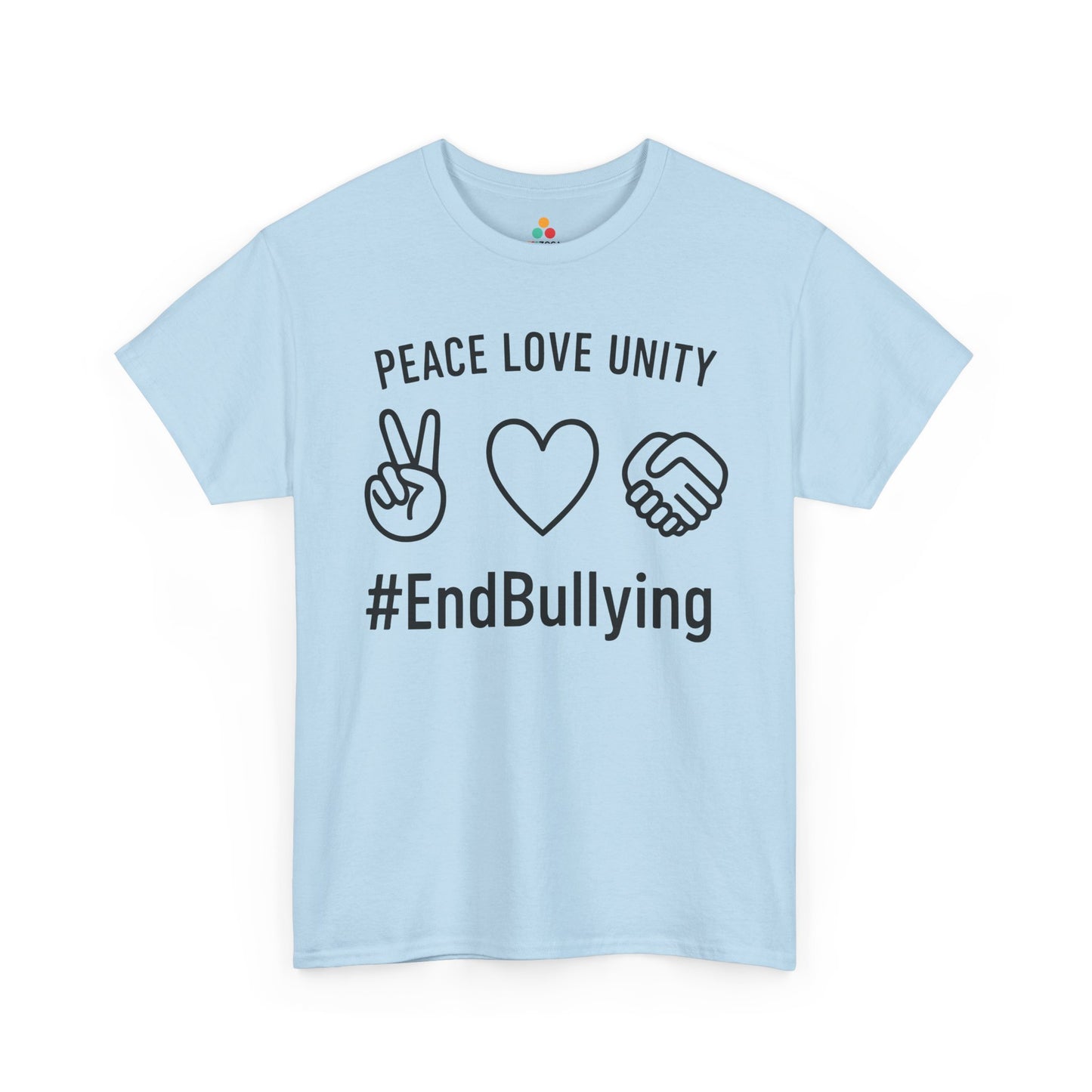 TEEZOCA unity day peace love design Unisex T-shirt kindness message Peace Love Unity Unisex T-shirt for Unity Day Anti-Bullying Awareness | TEEZOCA 