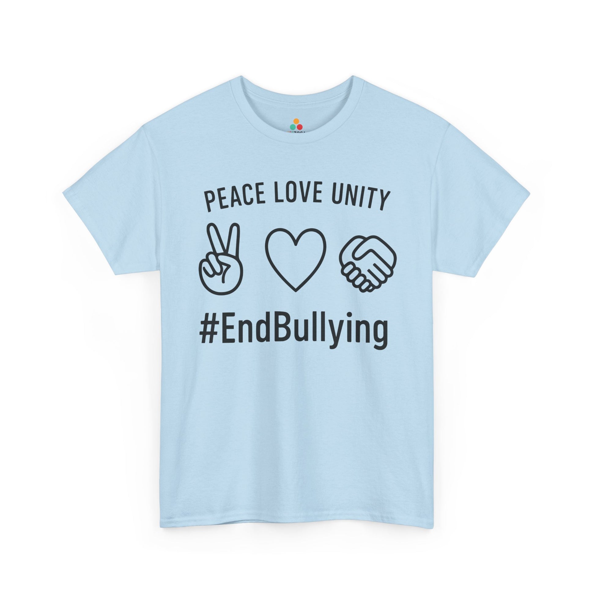 TEEZOCA unity day peace love design Unisex T-shirt kindness message Peace Love Unity Unisex T-shirt for Unity Day Anti-Bullying Awareness | TEEZOCA 