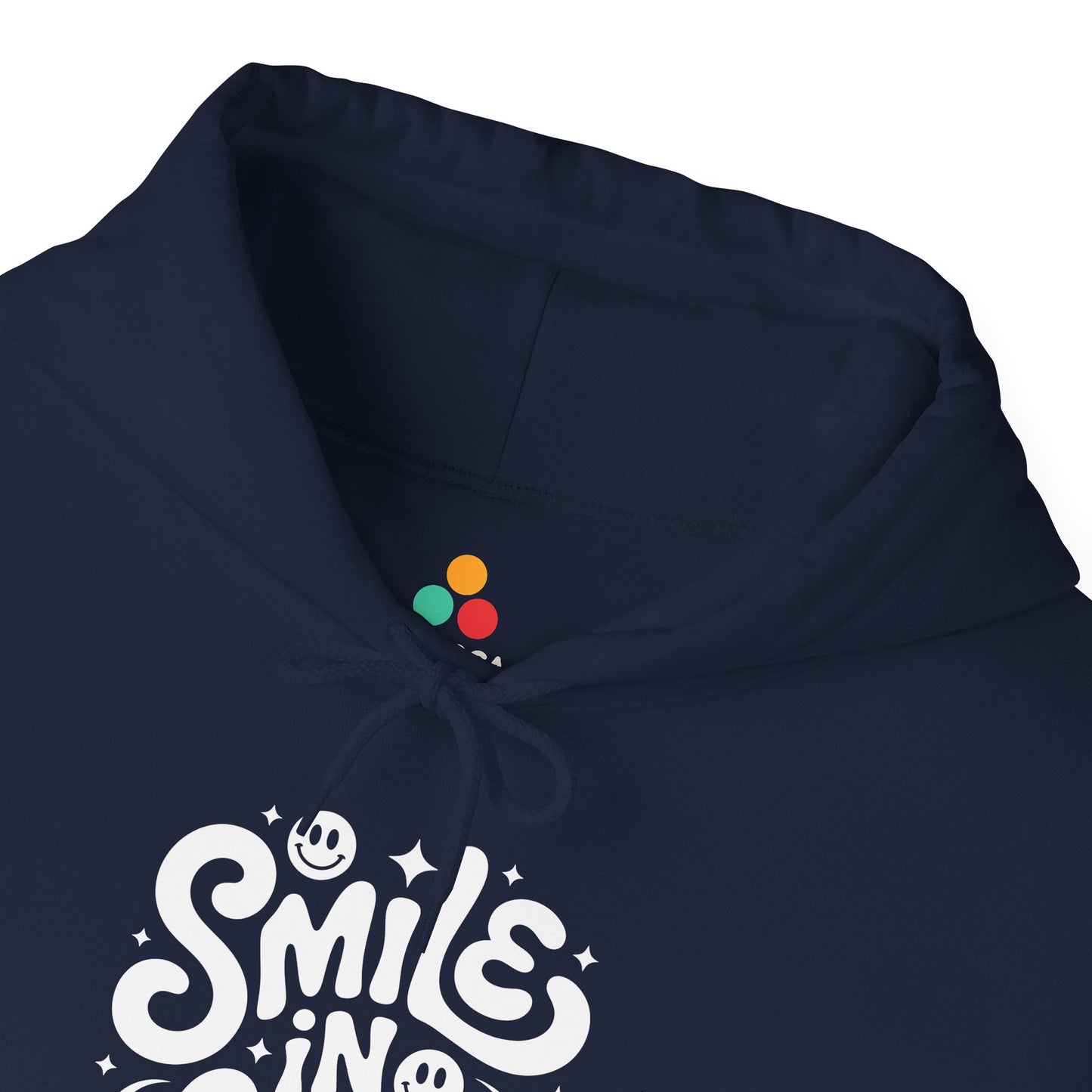 Smile In Life Positive Typography Unisex Heavy Blend Hoodie | TEEZOCA 