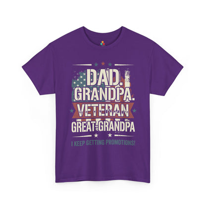 Great Grandpa Veteran Shirt Funny Gift Patriotic Unisex T-shirt | TEEZOCA 