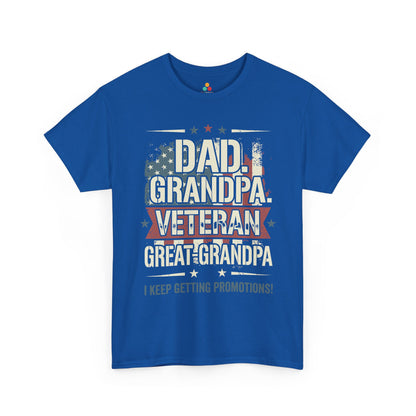 Great Grandpa Veteran Shirt Funny Gift Patriotic Unisex T-shirt | TEEZOCA 