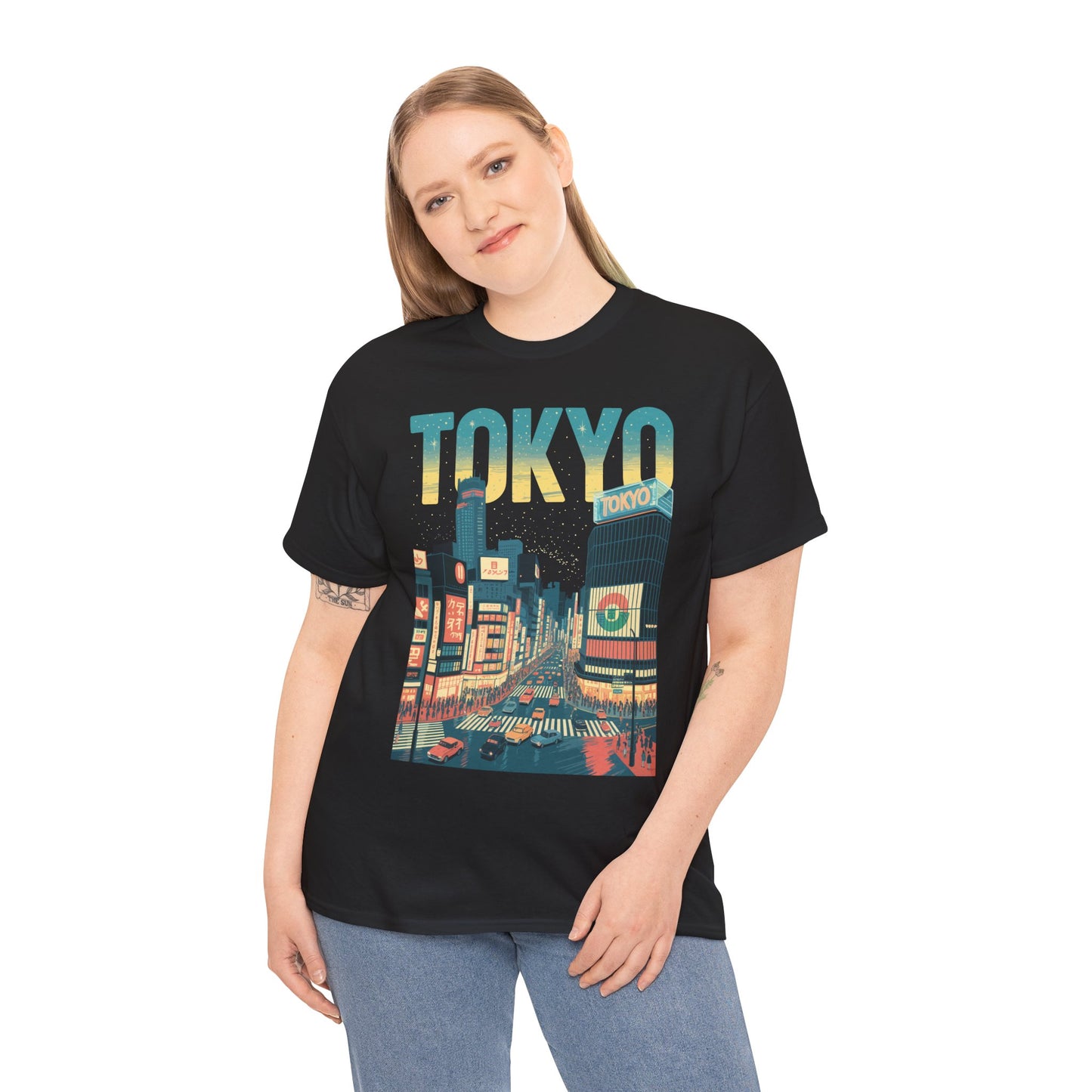 Tokyo Neon Nights Unisex T-shirt Japanese City Streetwear Art | TEEZOCA 