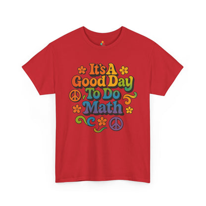 TEEZOCA vintage 70s style math positivity T-shirt It’s A Good Day To Do Math Groovy Unisex T-shirt | TEEZOCA 