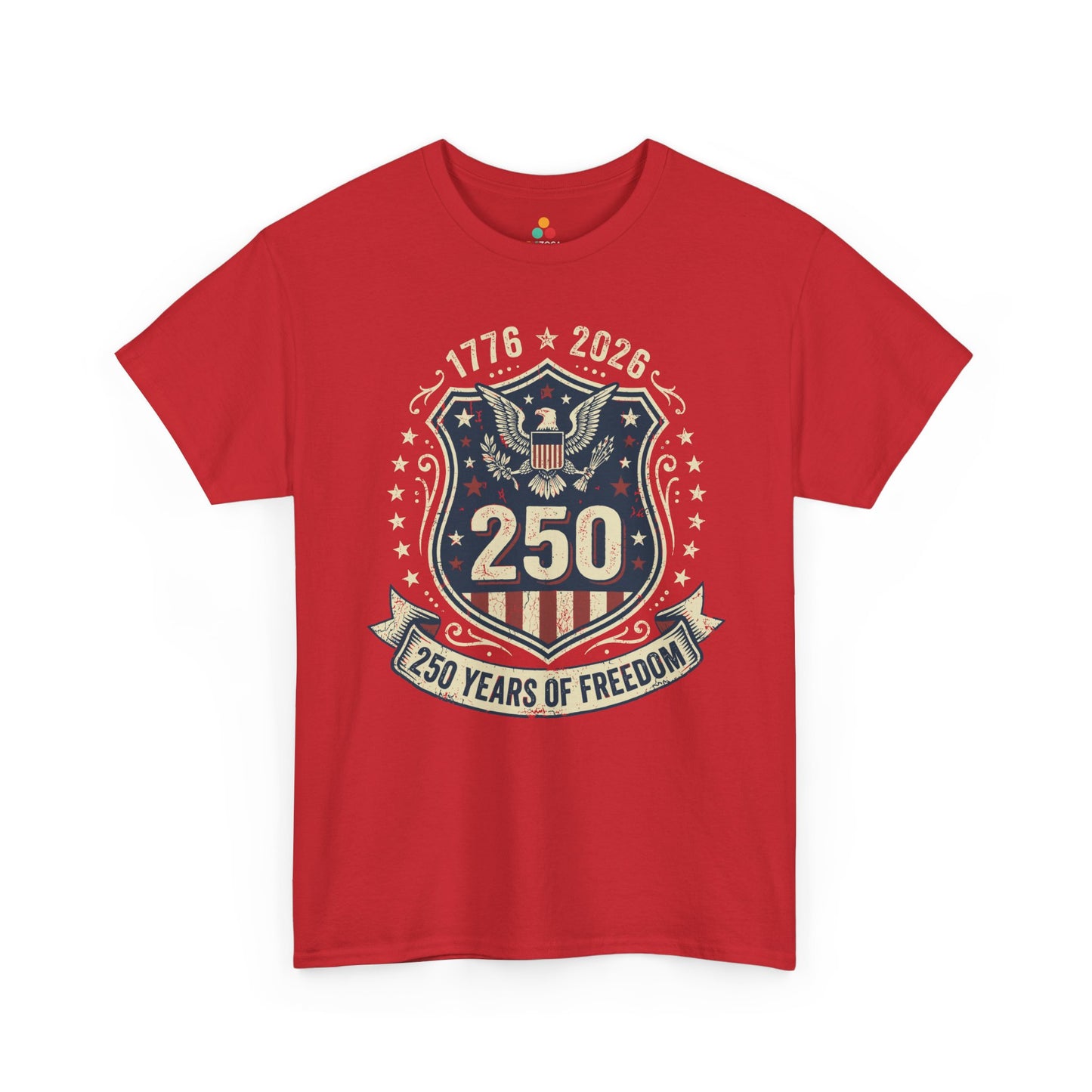 250 Years of Freedom 1776–2026 Eagle Patriotic Unisex T-shirt Gift | TEEZOCA 
