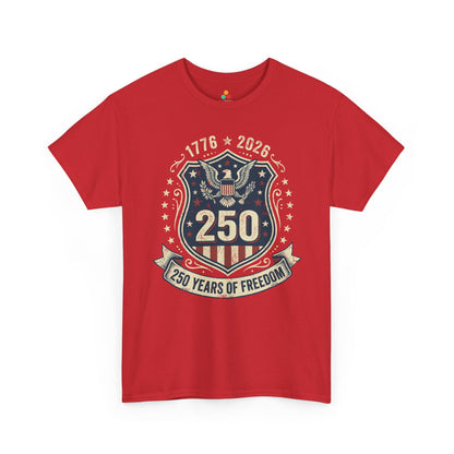250 Years of Freedom 1776–2026 Eagle Patriotic Unisex T-shirt Gift | TEEZOCA 