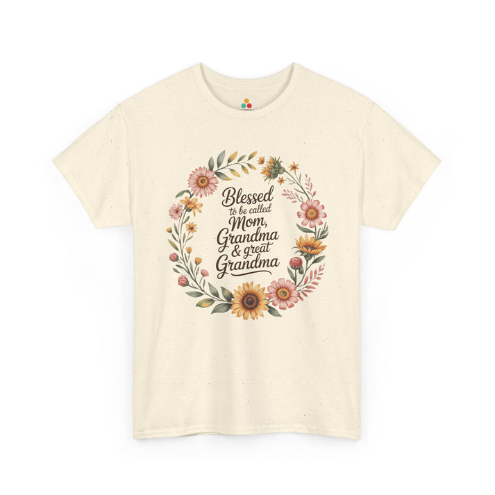 TEEZOCA_vintage_floral_mom_grandma_great_grandma_Women_s_T-shirt_Mother_s_Day_apparel