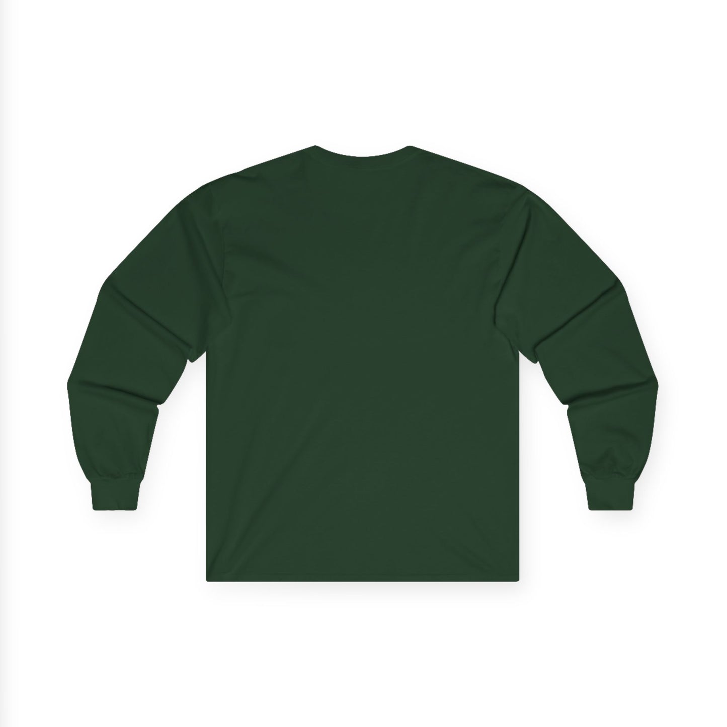 TEEZOCA vintage floral woman illustration on unisex long-sleeve t-shirt Green long-sleeve shirt on a white background