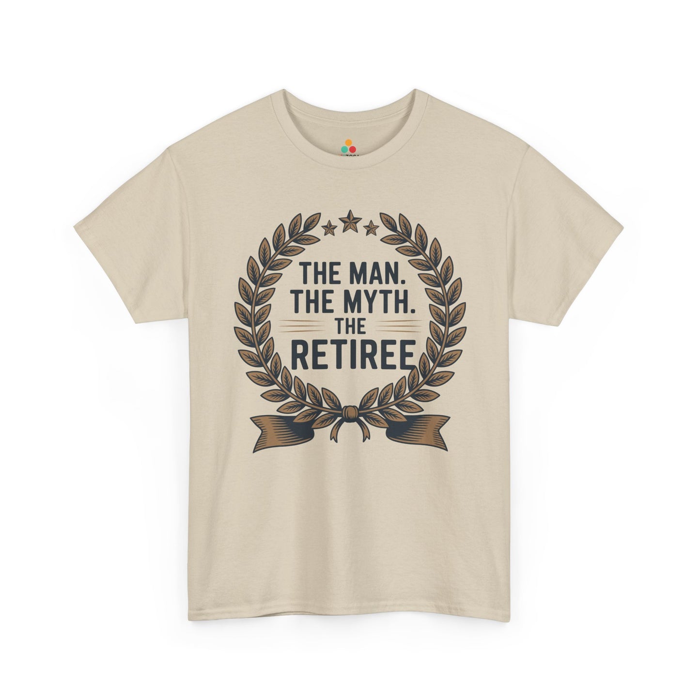 TEEZOCA vintage laurel retirement design Unisex T-shirt The Man The Myth The Retiree Bold Statement Unisex T-shirt | TEEZOCA 