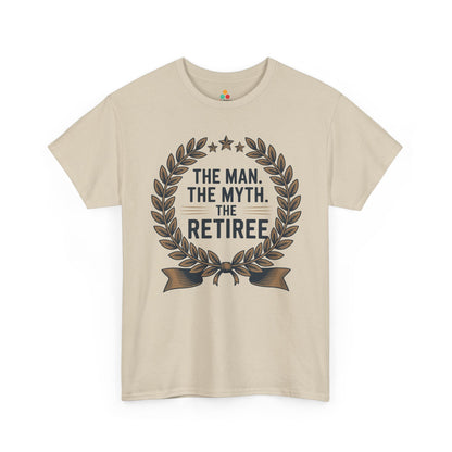 TEEZOCA vintage laurel retirement design Unisex T-shirt The Man The Myth The Retiree Bold Statement Unisex T-shirt | TEEZOCA 