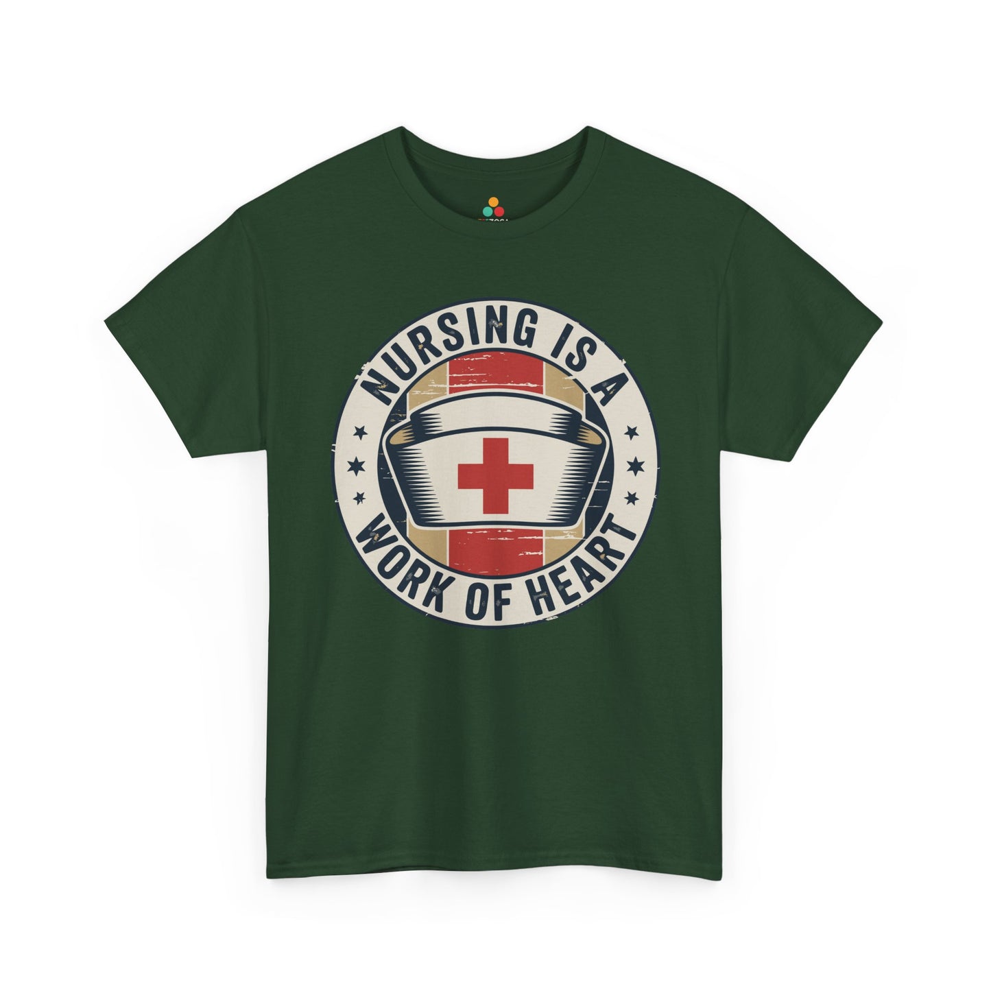 Nursing Is a Work of Heart Unisex T-shirt Nurse Gift | TEEZOCA 