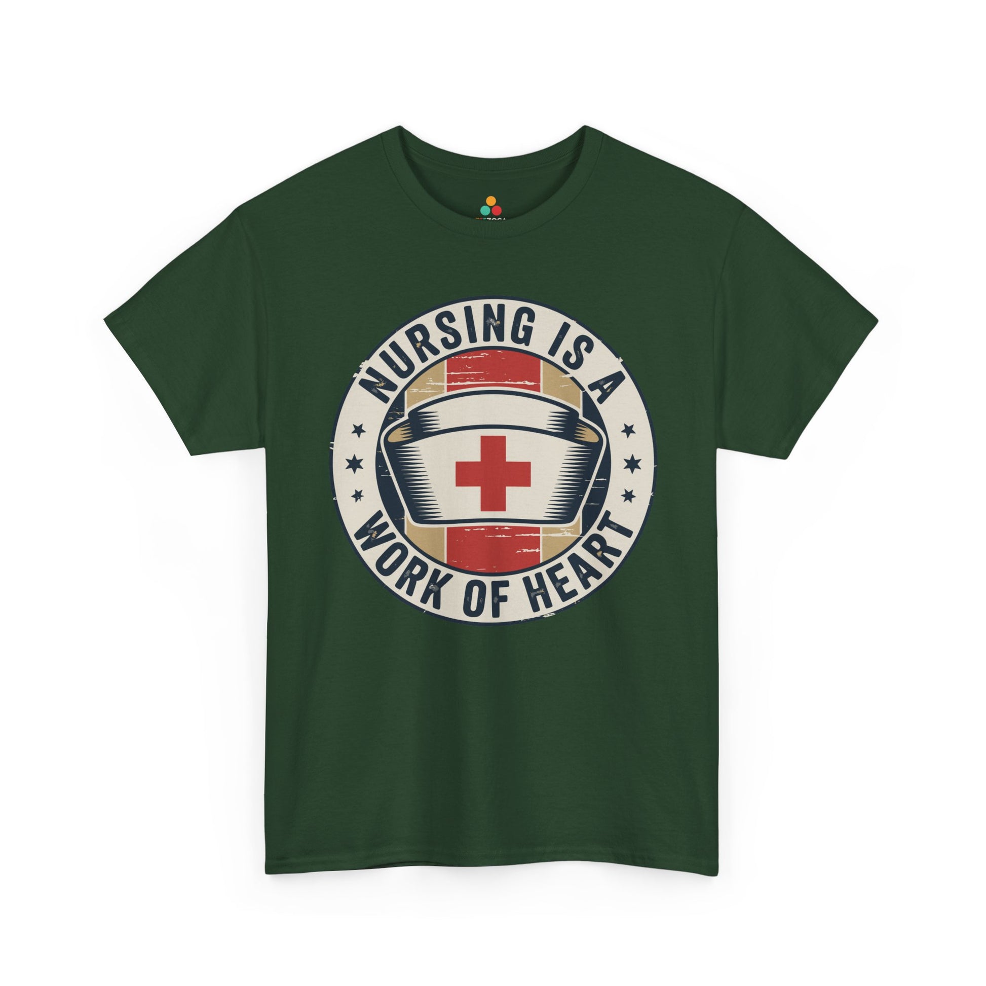 Nursing Is a Work of Heart Unisex T-shirt Nurse Gift | TEEZOCA 
