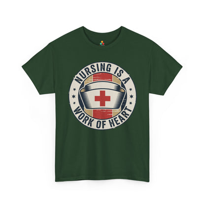 Nursing Is a Work of Heart Unisex T-shirt Nurse Gift | TEEZOCA 