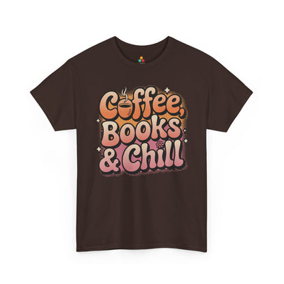 Coffee Books & Chill Retro Aesthetic Unisex T-shirt | TEEZOCA 