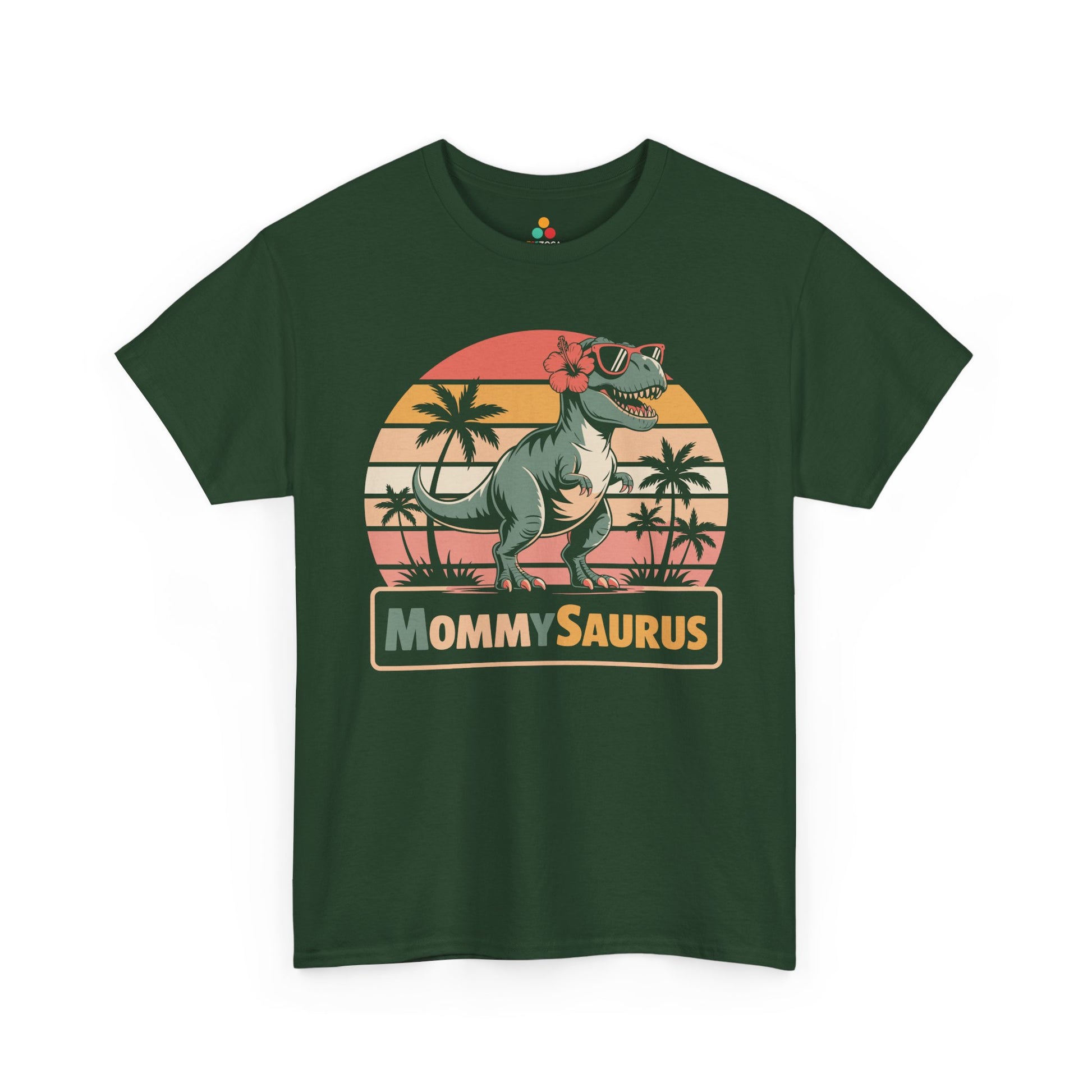 TEEZOCA vintage style MommySaurus Unisex T-shirt MommySaurus Retro Sunset Dinosaur Mom Unisex T-shirt | TEEZOCA 