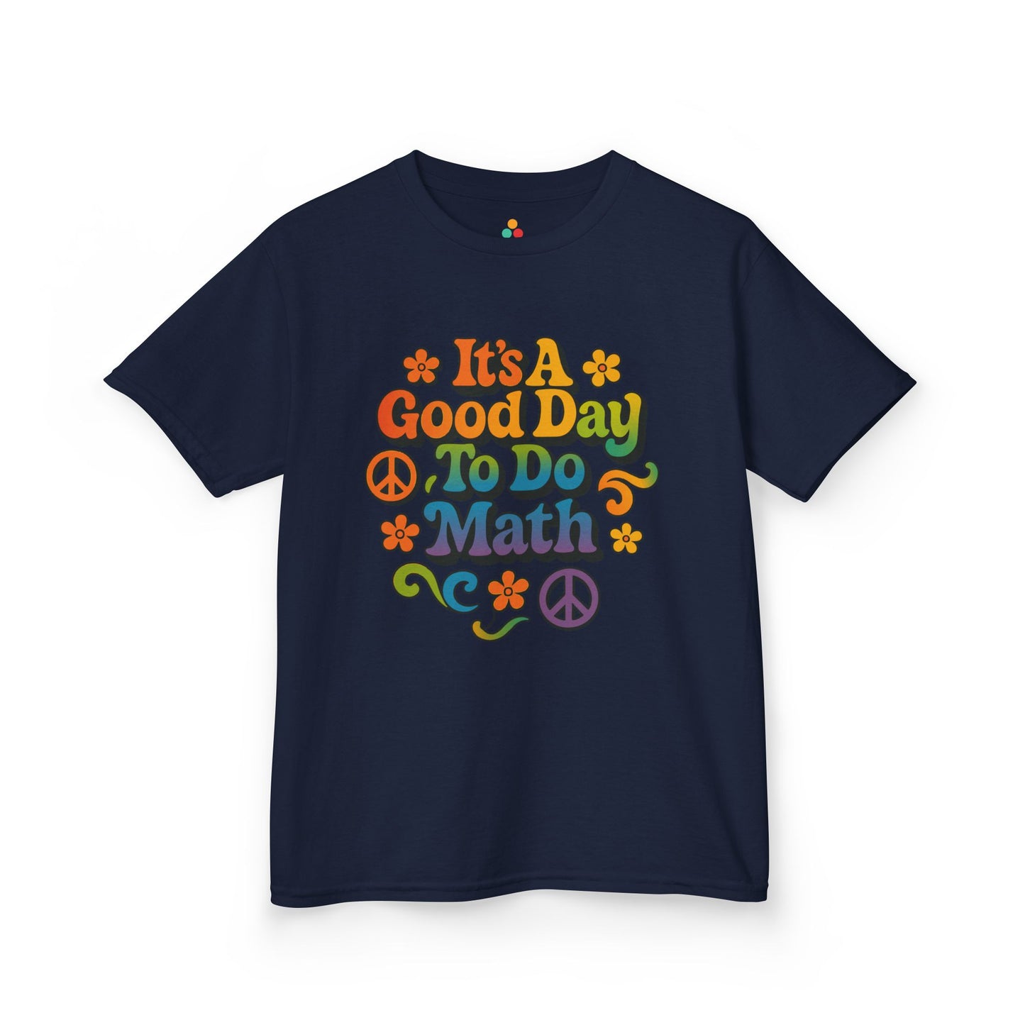 TEEZOCA vintage style math floral Kids T-shirt It’s A Good Day To Do Math Retro Rainbow Kids T-shirt | TEEZOCA 