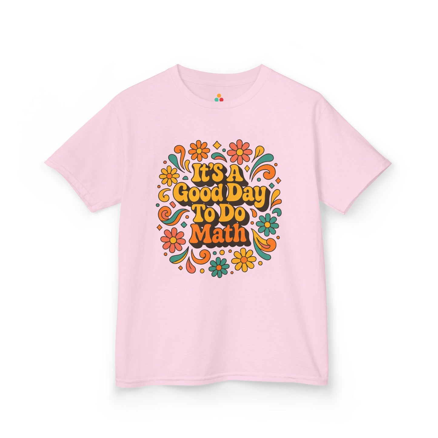 TEEZOCA vintage style math school Kids T-shirt It’s A Good Day To Do Math Retro Floral Kids T-shirt | TEEZOCA 
