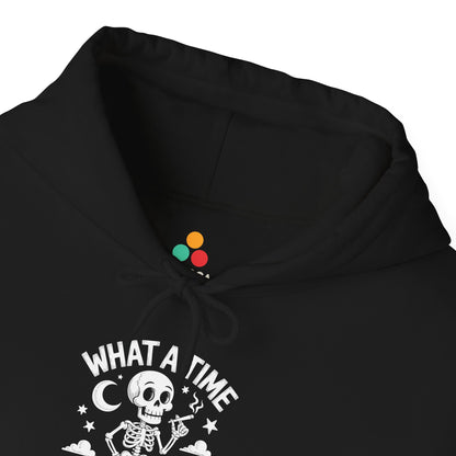 What A Time To Be Alive Skeleton Unisex Heavy Blend Hoodie | TEEZOCA 