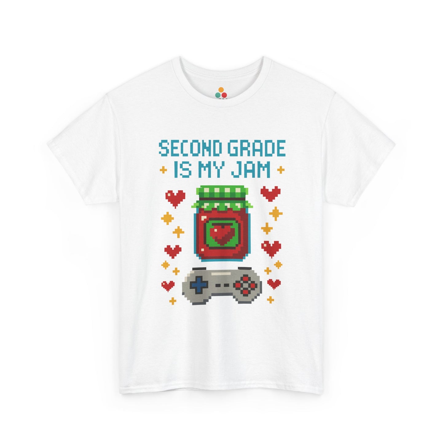 TEEZOCA white Second Grade Is My Jam Gamer T-Shirt – Back to School Teacher Gift