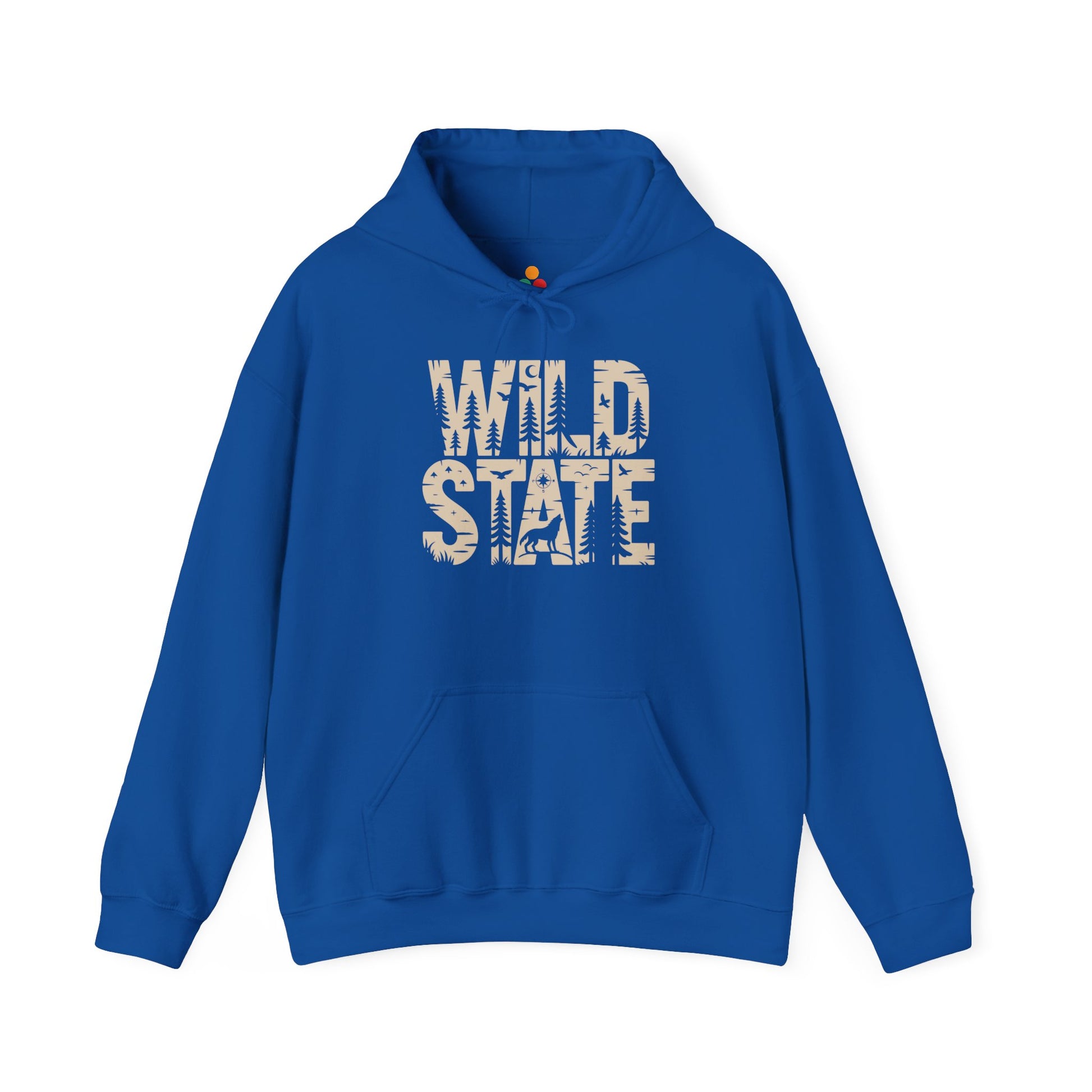 TEEZOCA wild state outdoor typography Unisex Heavy Blend Hoodie