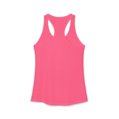 TEEZOCA women’s tank top nautical ship wheel adventure awaits travel theme Pink tank top on a white background