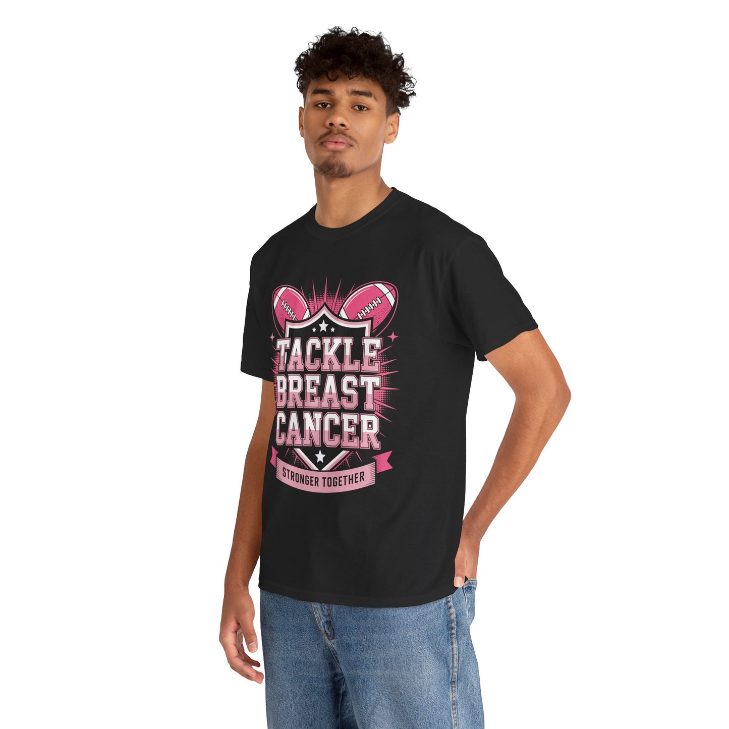 Tackle Breast Cancer Stronger Together Unisex T-shirt | TEEZOCA 
